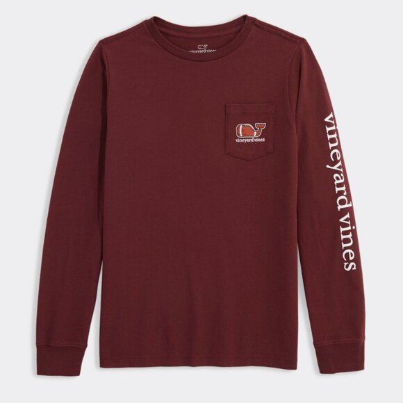 Vineyard Vines Boys Fisherman Aesthetic Whale Long Sleeve Shirt - Large Boys - Picture 4 of 7